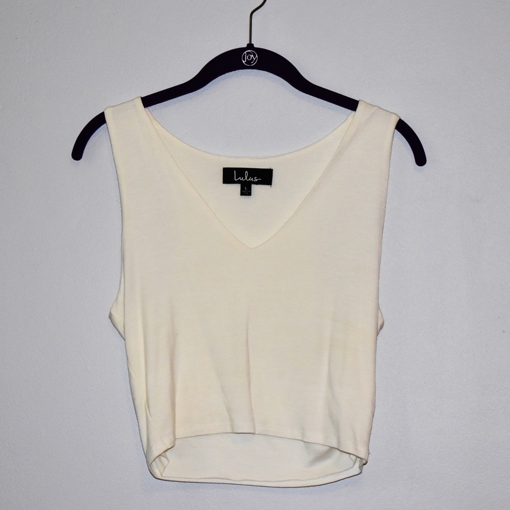 Lulu’s White Crop Top - Large